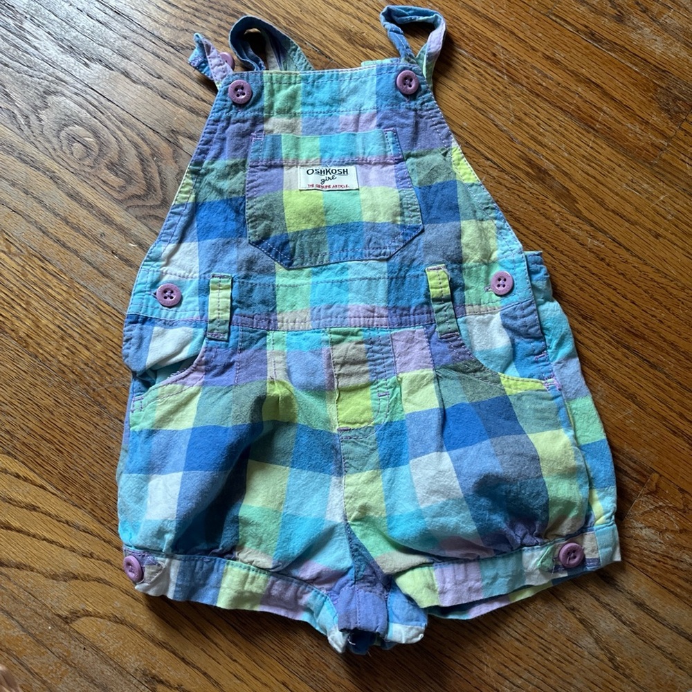 Oshkosh baby girl square overalls